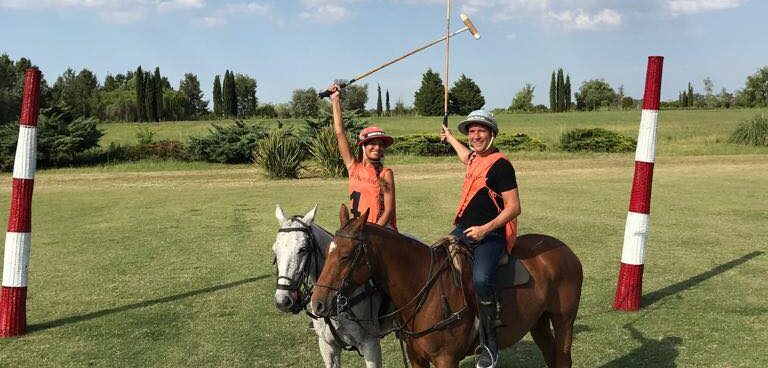 Visitors in polo day experience in Argentina