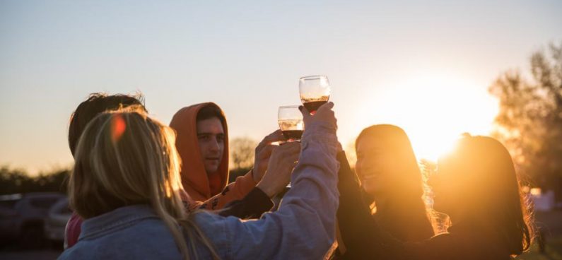 Toast with friends