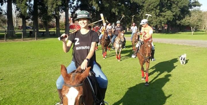 visitors playing polo in Argentina